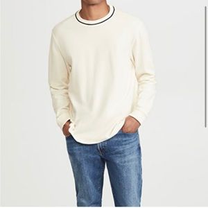 Club Monaco Piquè crewneck longsleves pullover swearshirt Men's size medium